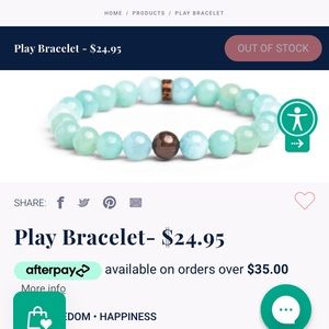 Play crystal bracelet